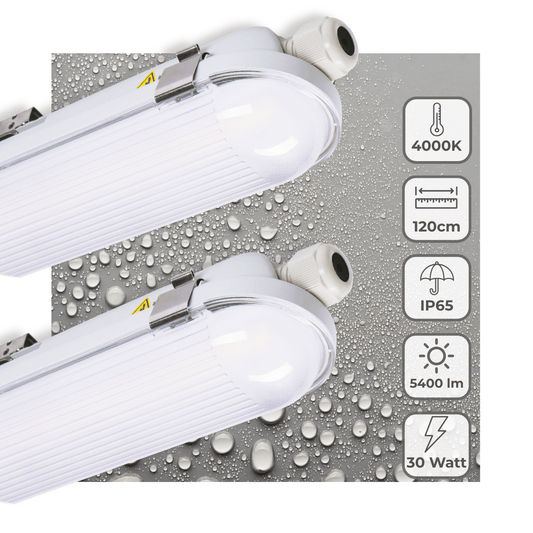 2 PACK - LED's Light Pro TL armatuur 120 cm - Energielabel B - Dimbaar licht - 5400 lm