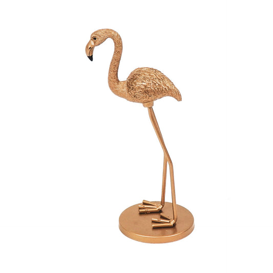 Ornament - Flamingo - Metaal - Goud - 9x7,5x19,5cm