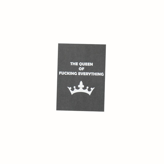 Ansichtkaart - Queen of f*ck*n everything - Papier - Set van 5 - A6