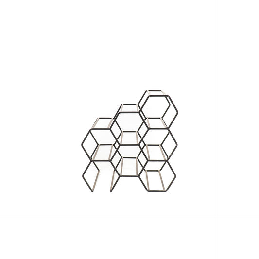 Wijnrek - Metaal - Black - 28x19x29cm