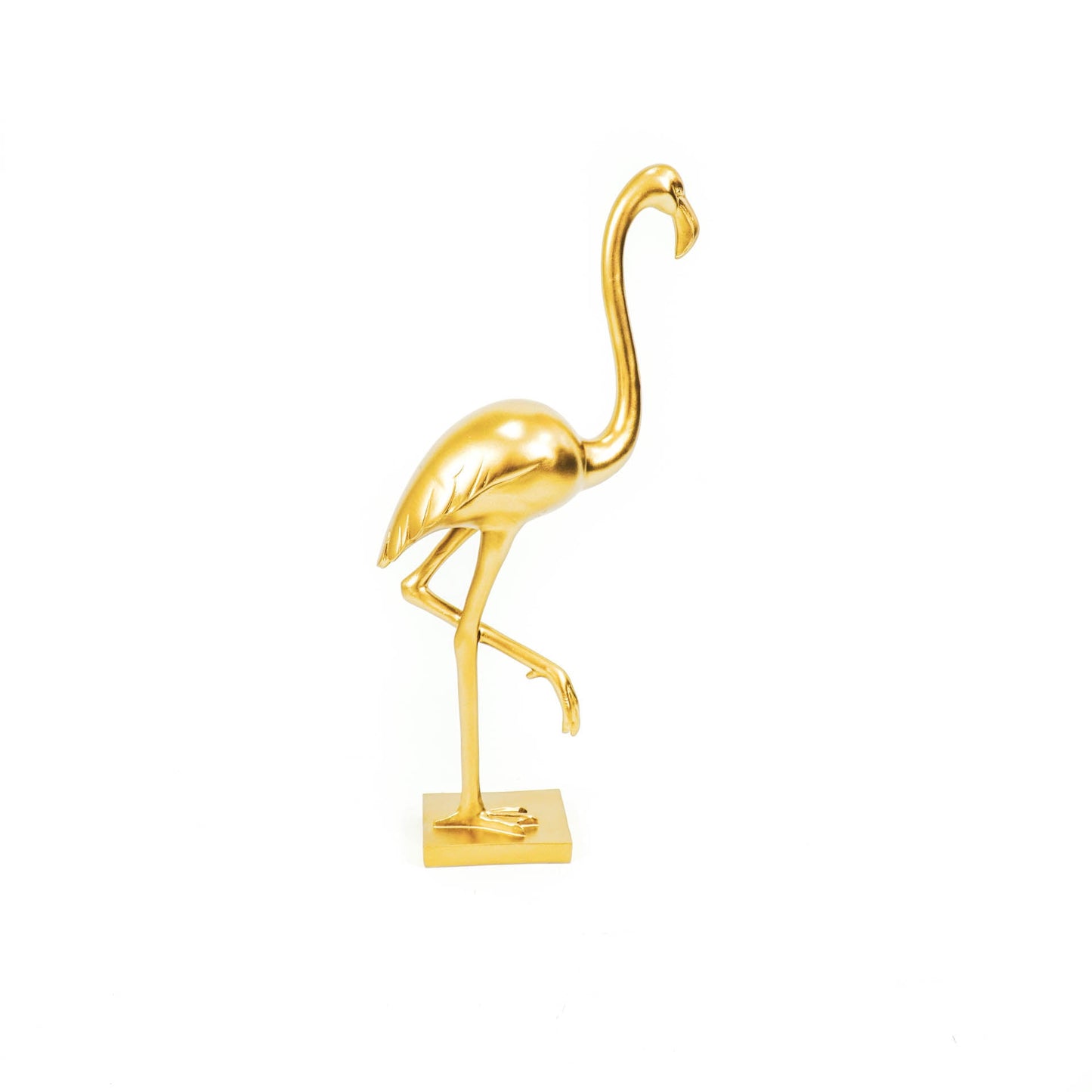 Ornament - Flamingo - Polyresin - Goud - 16,5x10x39cm