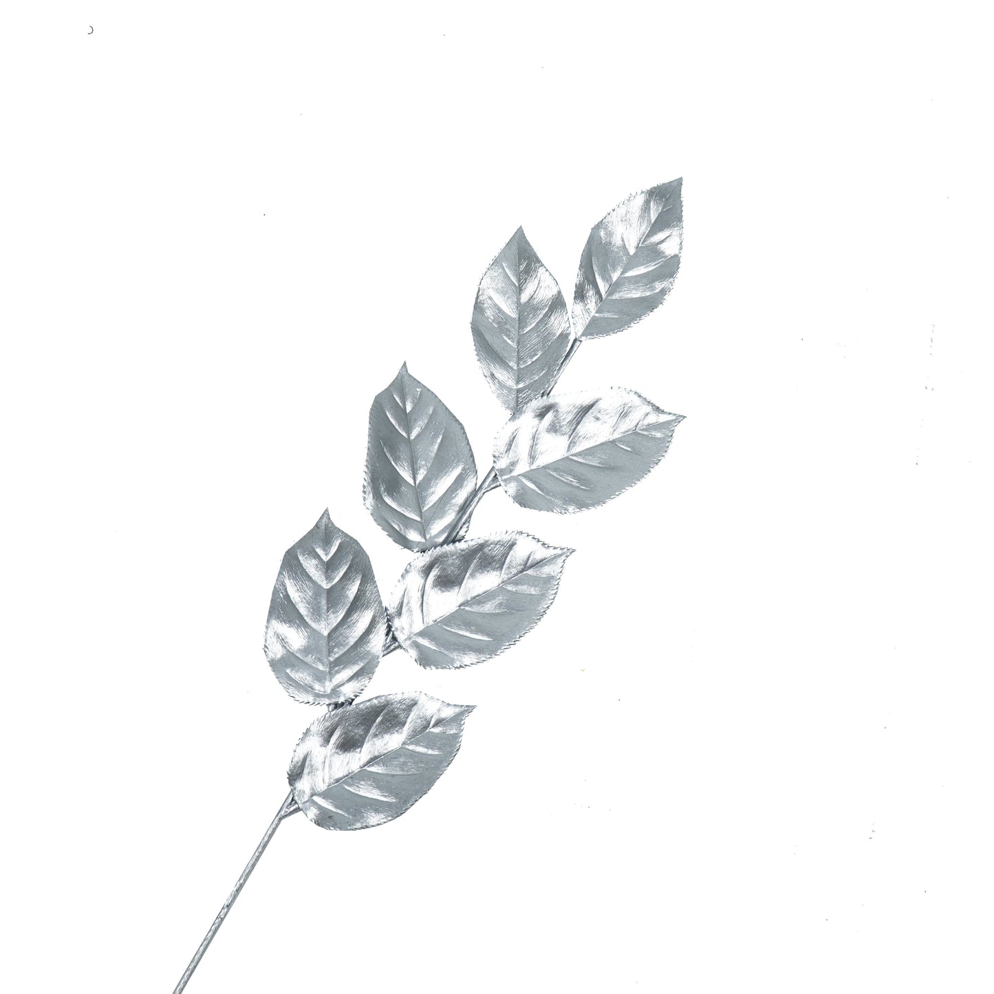 Tak met Blaadjes - Kunststof - Zilver - 12x57cm