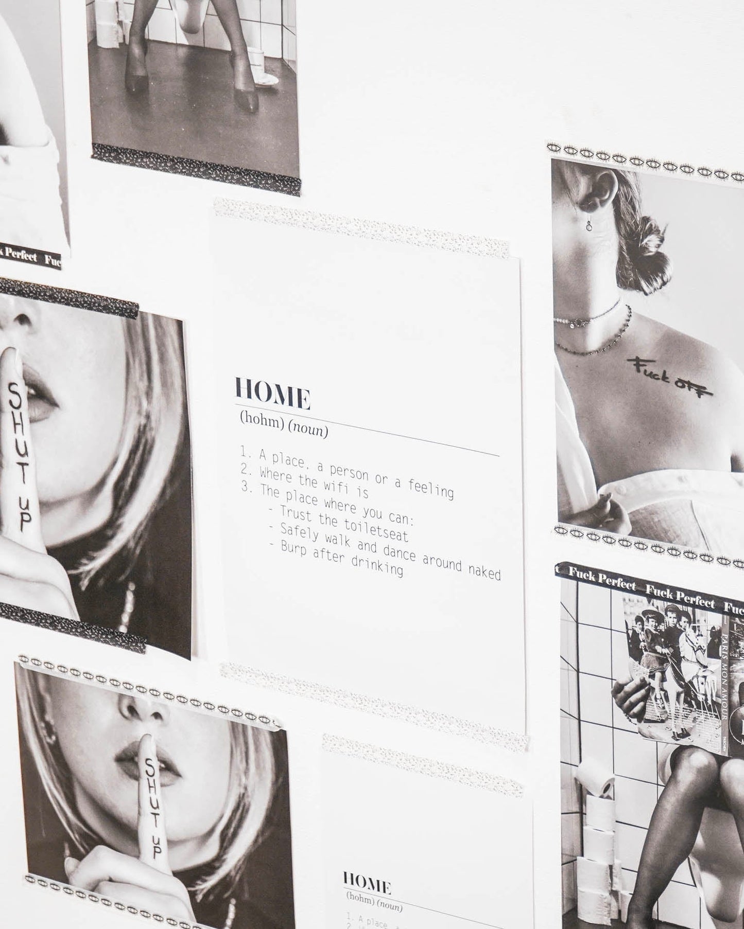 Poster - Home Woordenboek - Papier - Wit - A3