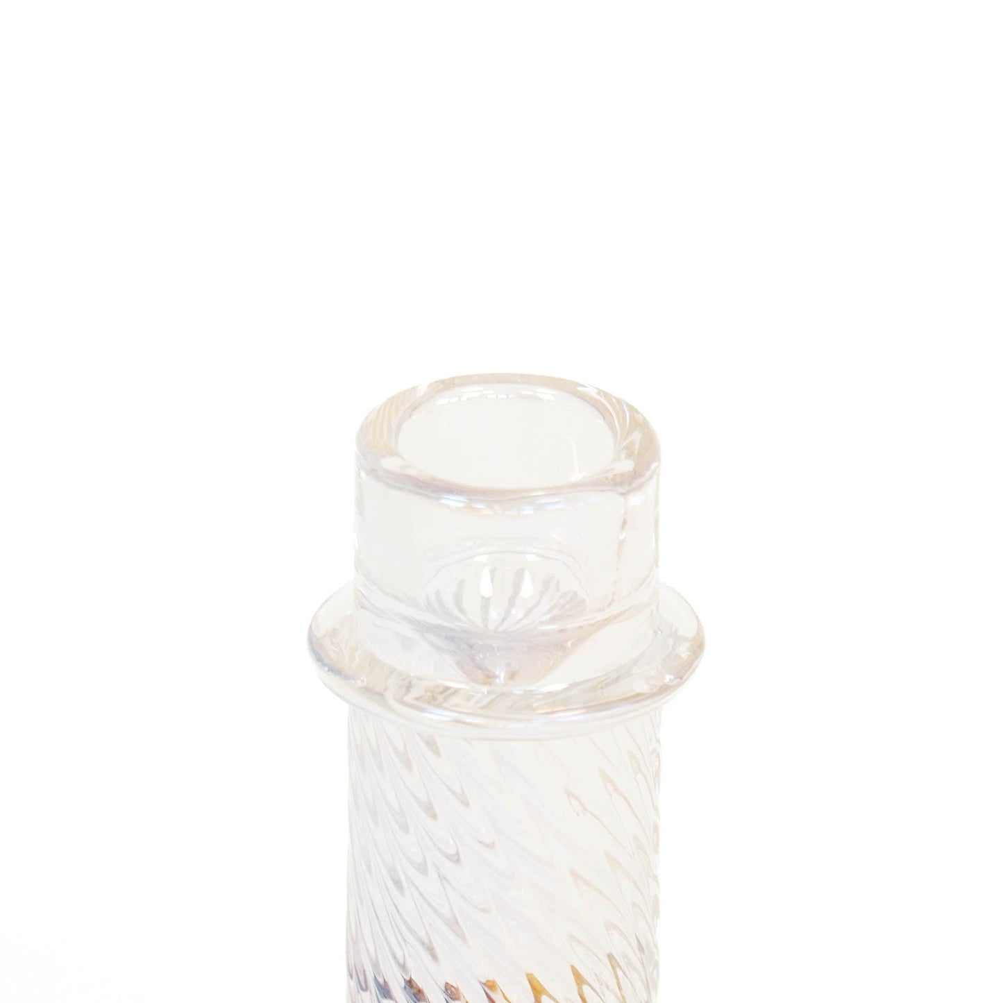 Kaarshouder- Kandelaar - Glas - Regenboog - 8x10 cm