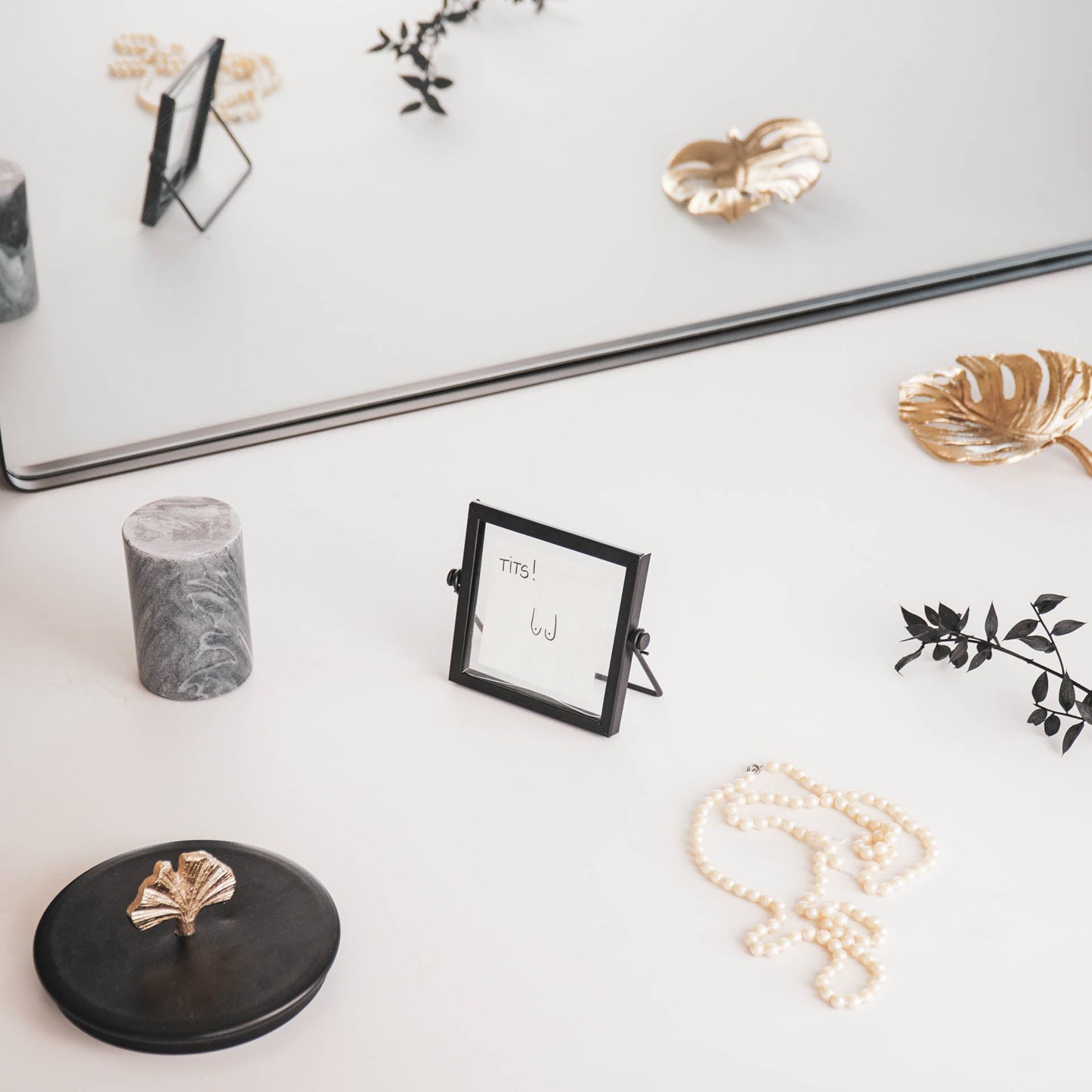 Fotolijst- Metaal/Glas - Zwart - 12x1,5x10,5cm