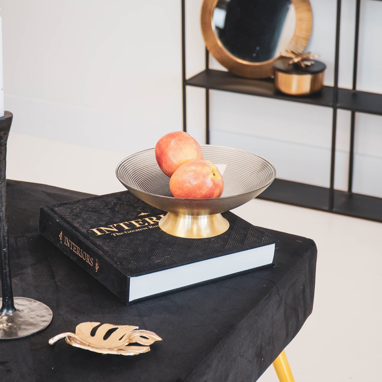 Schaal - Glas - Smokey - 24,5x24,5x8,5cm