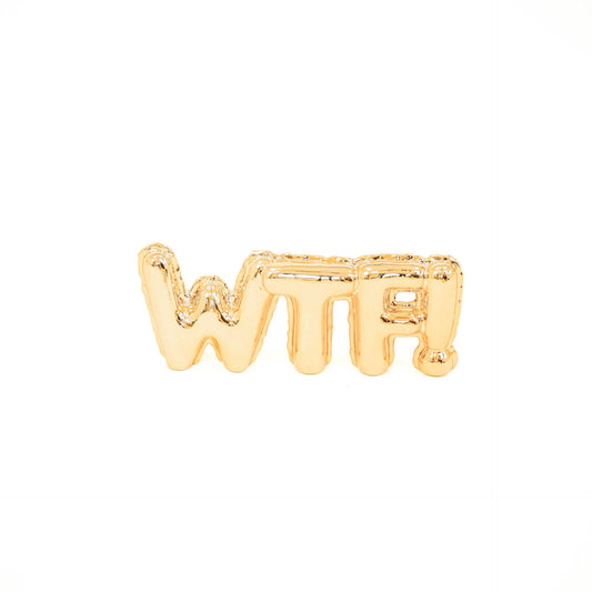 Housevitamin Ornament 'WTF!' - 25x3,5x10cm - Goud