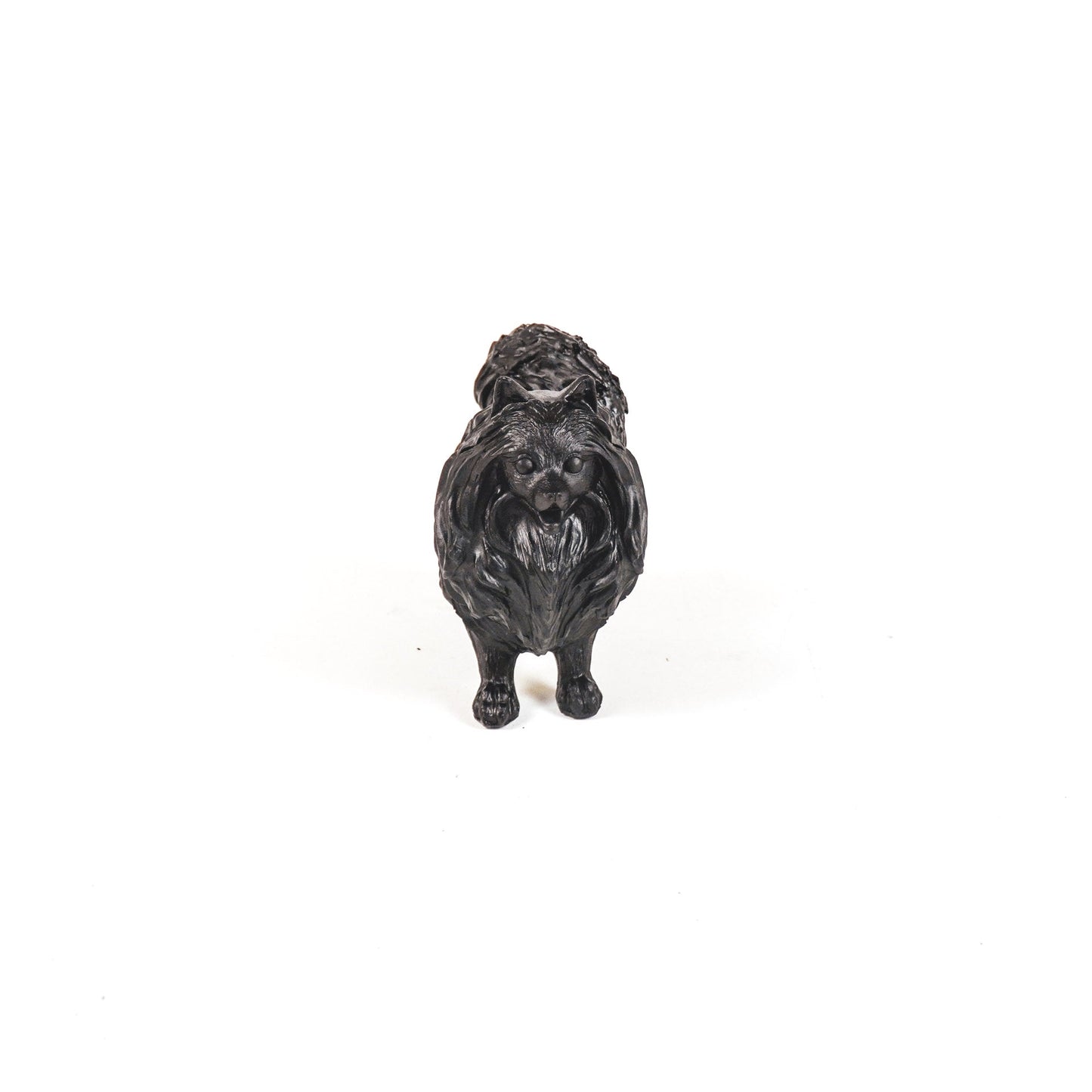 Ornament - Pomeriaan - Hond - Polyresin - Zwart - 23x10x18cm