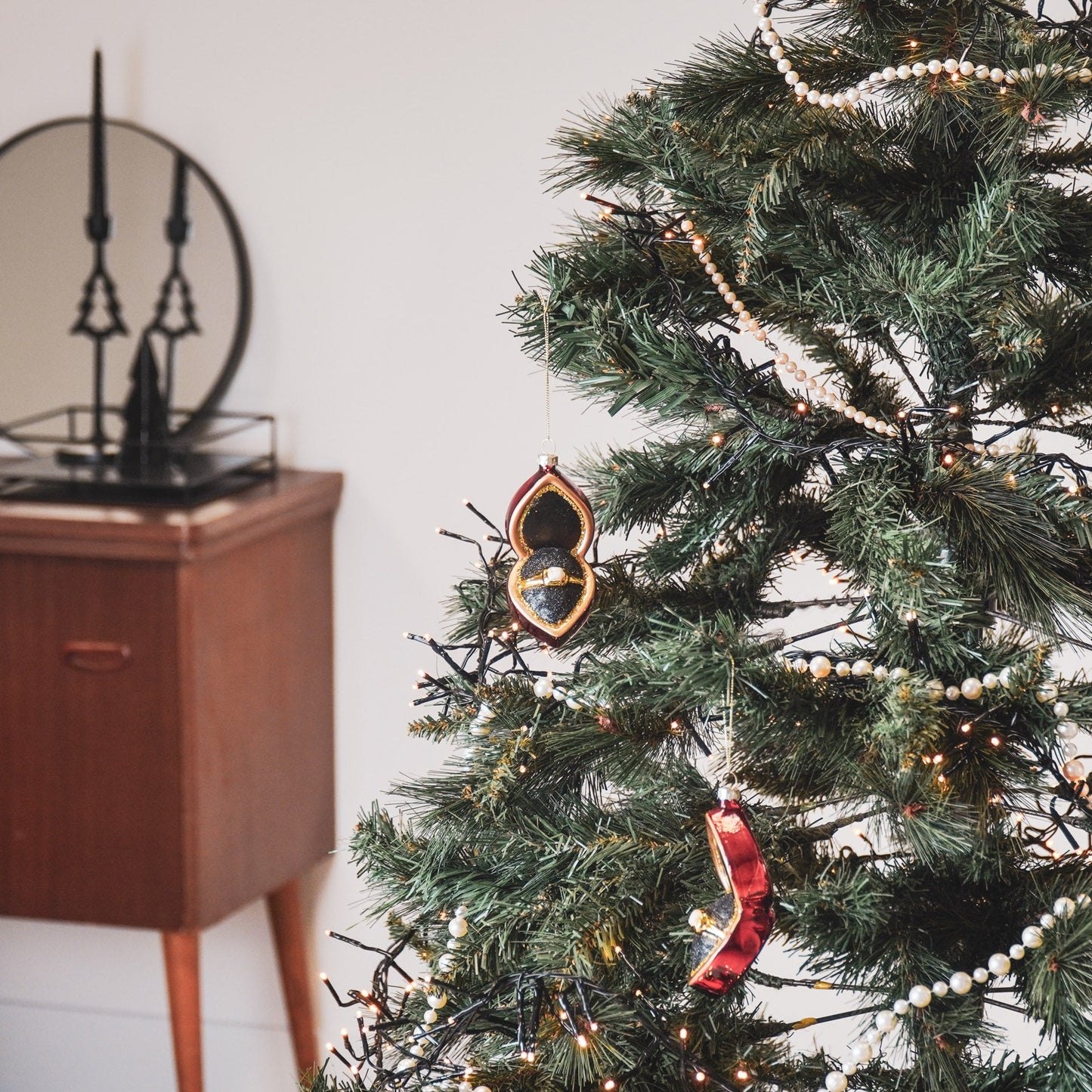 Ornament - Kersthanger - Trouwen - Glas - 5,5x10x6cm