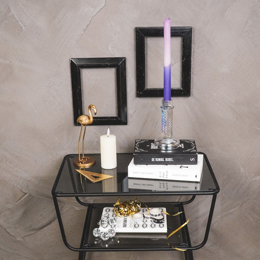 Kaarshouder- Kandelaar - Glas - Regenboog - 8x15 cm