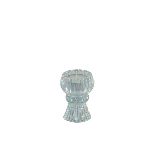 Kaarshouder- Kandelaar en Waxinelichthouder- Glas- Helder -6x8cm