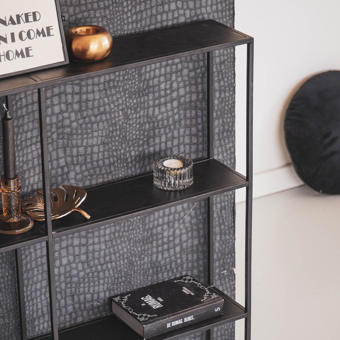 Kaarshouder- Kandelaar en Waxinelichthouder- Glas- Smokey -8x4 cm