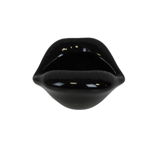 Pot - Lip - Porselein - Zwart - 12,5x11x7,5cm