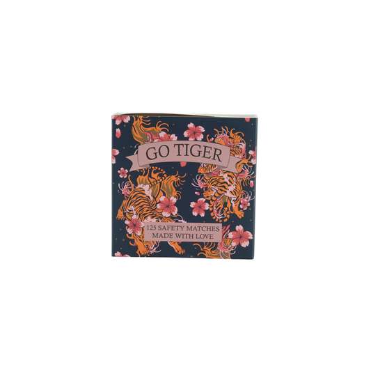 Lucifers- Lucifer Doosje 'Go Tiger'-Blauw/Roze- 11x11x3cm