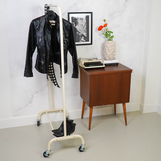 Kledingrek met wieltjes - Metaal - Zand - 80x40x155cm