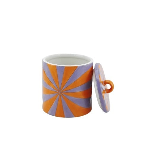 Sierpotje - Swirl-  Dolomiet - Oranje/Lila - 11x11x14,5cm