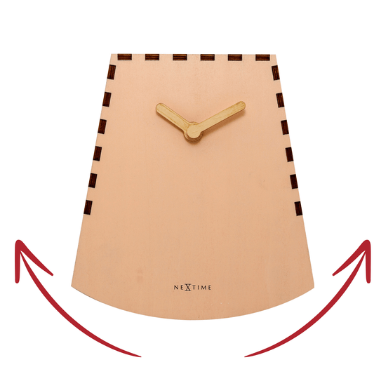 Table clock -  20 cm -Wood - Motion Clock-  'Rocky'