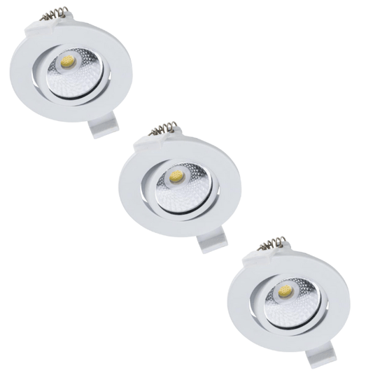 3 PACK - LED's Light PRO Inbouwspot 68 mm - Indoor & Outdoor - 3 lichtkleuren - Dimbaar licht - Wit
