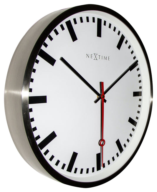 Wall clock-  55 cm - Aluminium - 'Super Station Stripe'