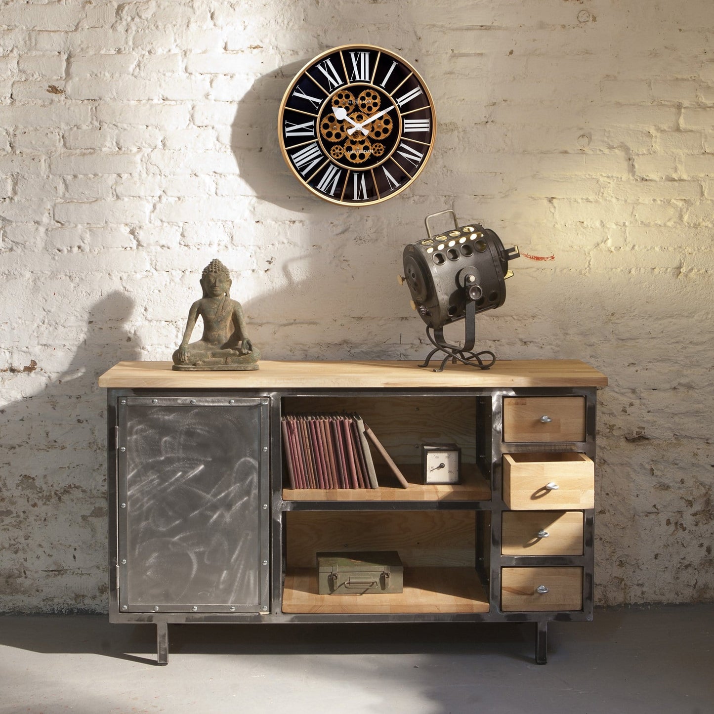 Moving Gear clock - Large Wall Clock - 50cm - "William"