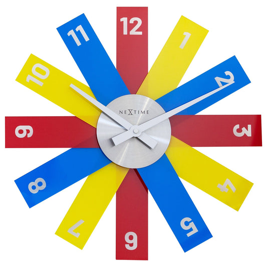 Wall clock 40cm - Silent - Acrylic/Metal - "Plexi"