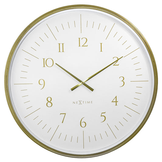 Wall clock 77cm-Black/White-Plastic-NeXtime 'Galaxy Large'