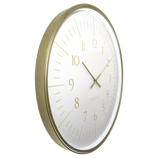 Wall clock 77cm-Black/White-Plastic-NeXtime 'Galaxy Large'
