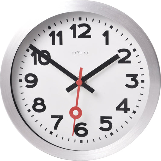 Wall clock/ Table clock - Aluminum - 'Station Numbers'