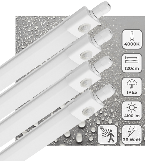 4 PACK - LED's Light LED TL verlichting met sensor 120 cm - Bewegingssensor en bewegingsdetectie - 4100 lm