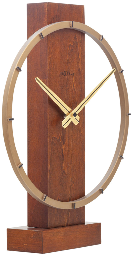 Table / Wall clock - 34 x 27 cm - Wood/Steel -  'Carl Small'