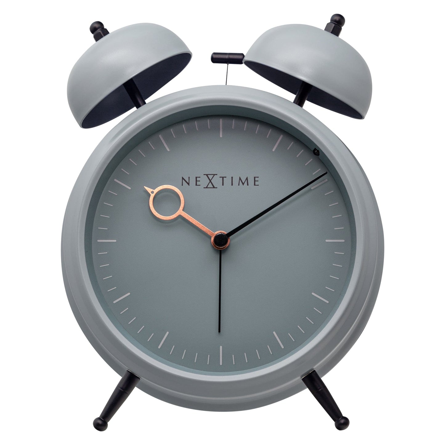 Table Alarm Clock 15x18x7cm - Silent - Light function - Metal "Golden Hour"