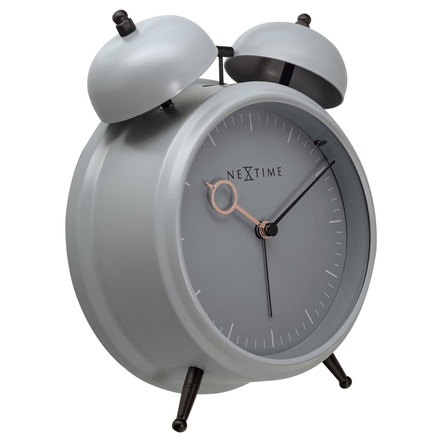 Table Alarm Clock 15x18x7cm - Silent - Light function - Metal "Golden Hour"