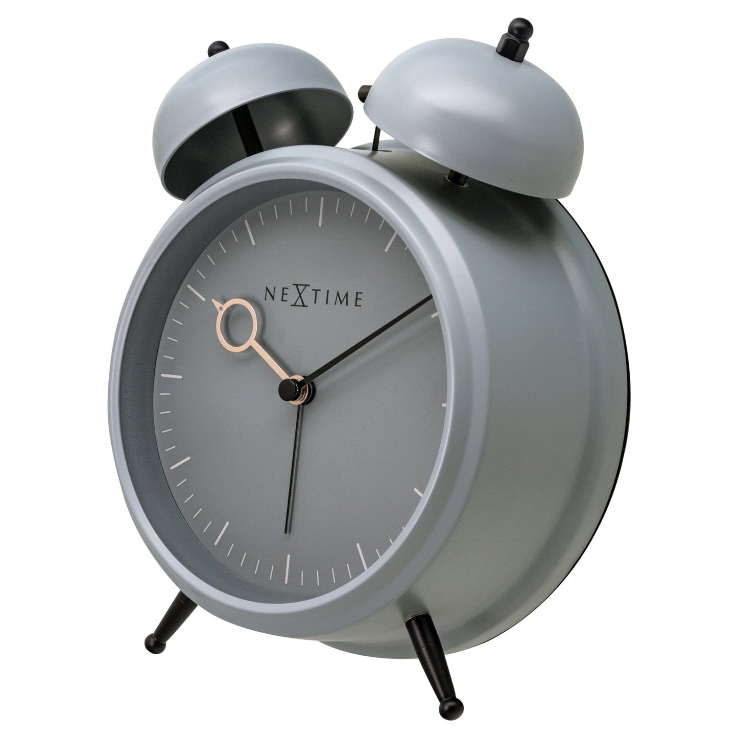 Table Alarm Clock 15x18x7cm - Silent - Light function - Metal "Golden Hour"