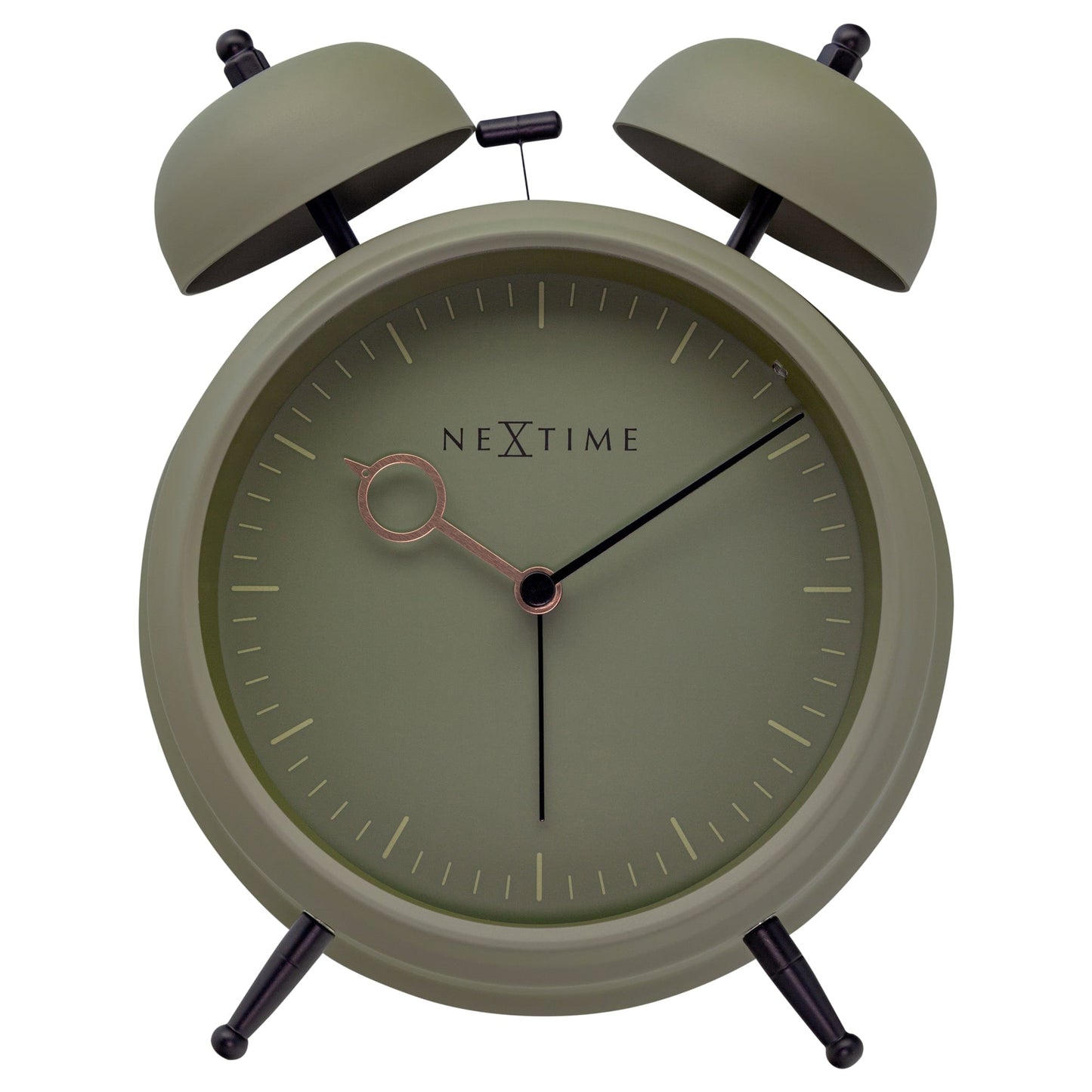 Table Alarm Clock 15x18x7cm - Silent - Light function - Metal "Golden Hour"
