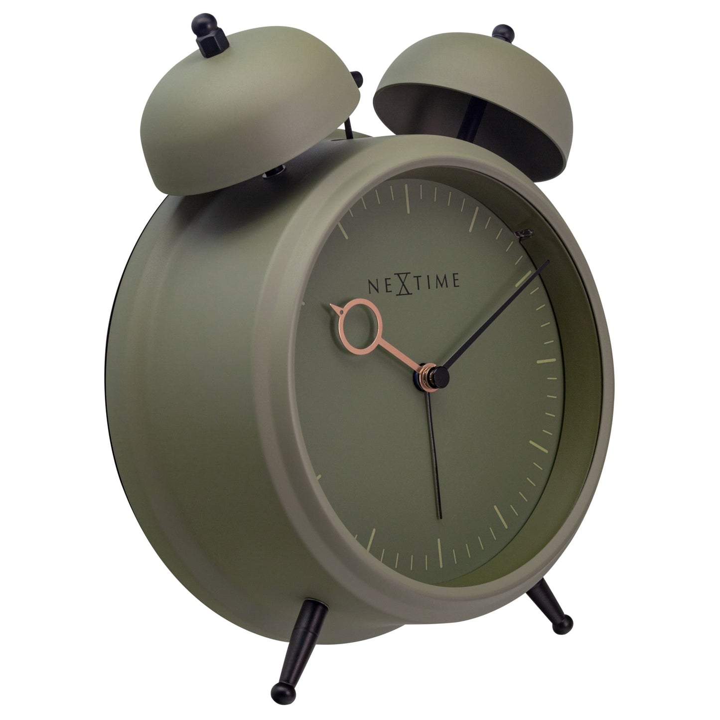 Table Alarm Clock 15x18x7cm - Silent - Light function - Metal "Golden Hour"
