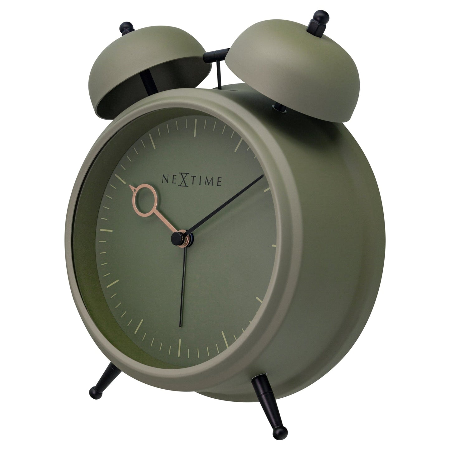 Table Alarm Clock 15x18x7cm - Silent - Light function - Metal "Golden Hour"