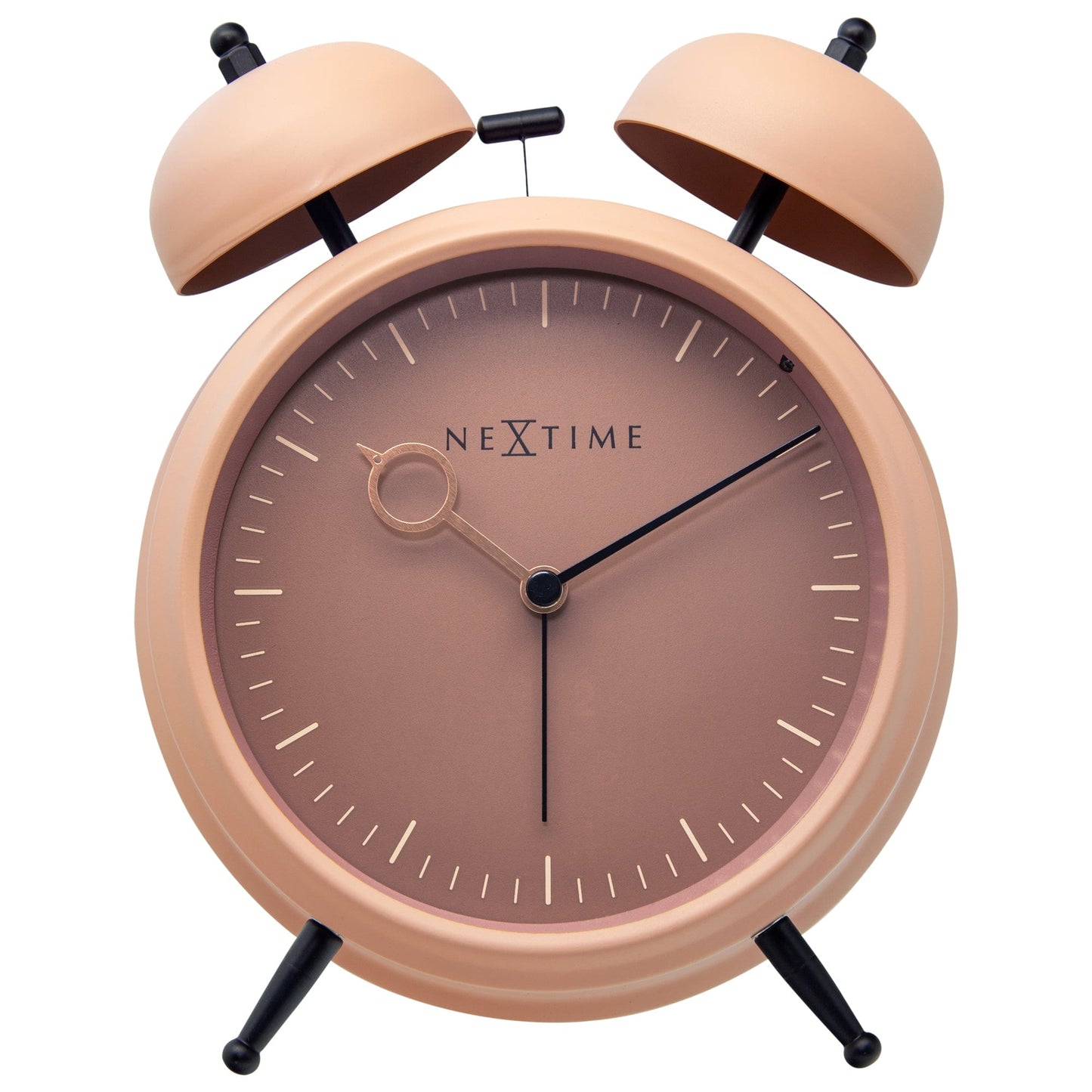 Table Alarm Clock 15x18x7cm - Silent - Light function - Metal "Golden Hour"