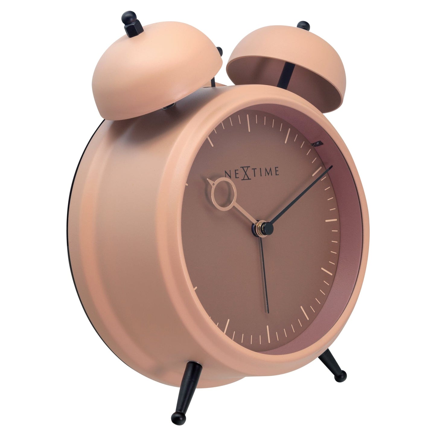 Table Alarm Clock 15x18x7cm - Silent - Light function - Metal "Golden Hour"