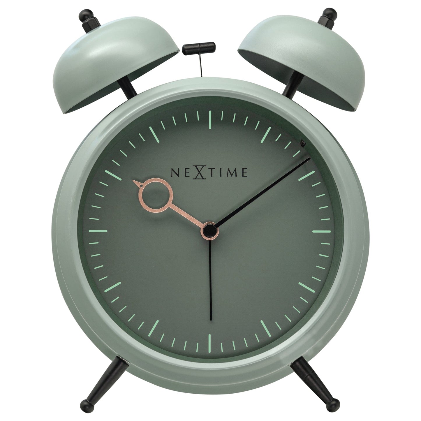 Table Alarm Clock 15x18x7cm - Silent - Light function - Metal "Golden Hour"