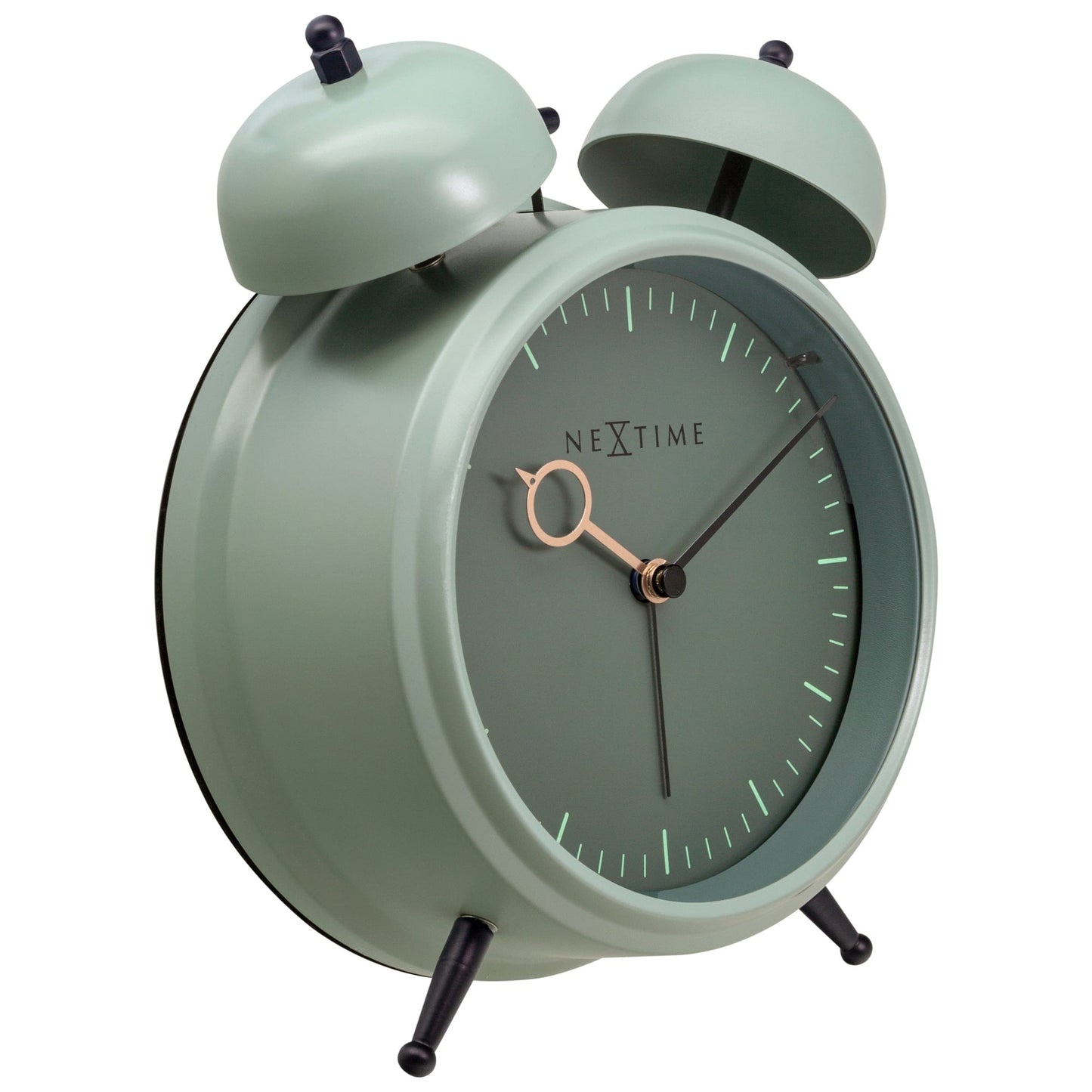 Table Alarm Clock 15x18x7cm - Silent - Light function - Metal "Golden Hour"