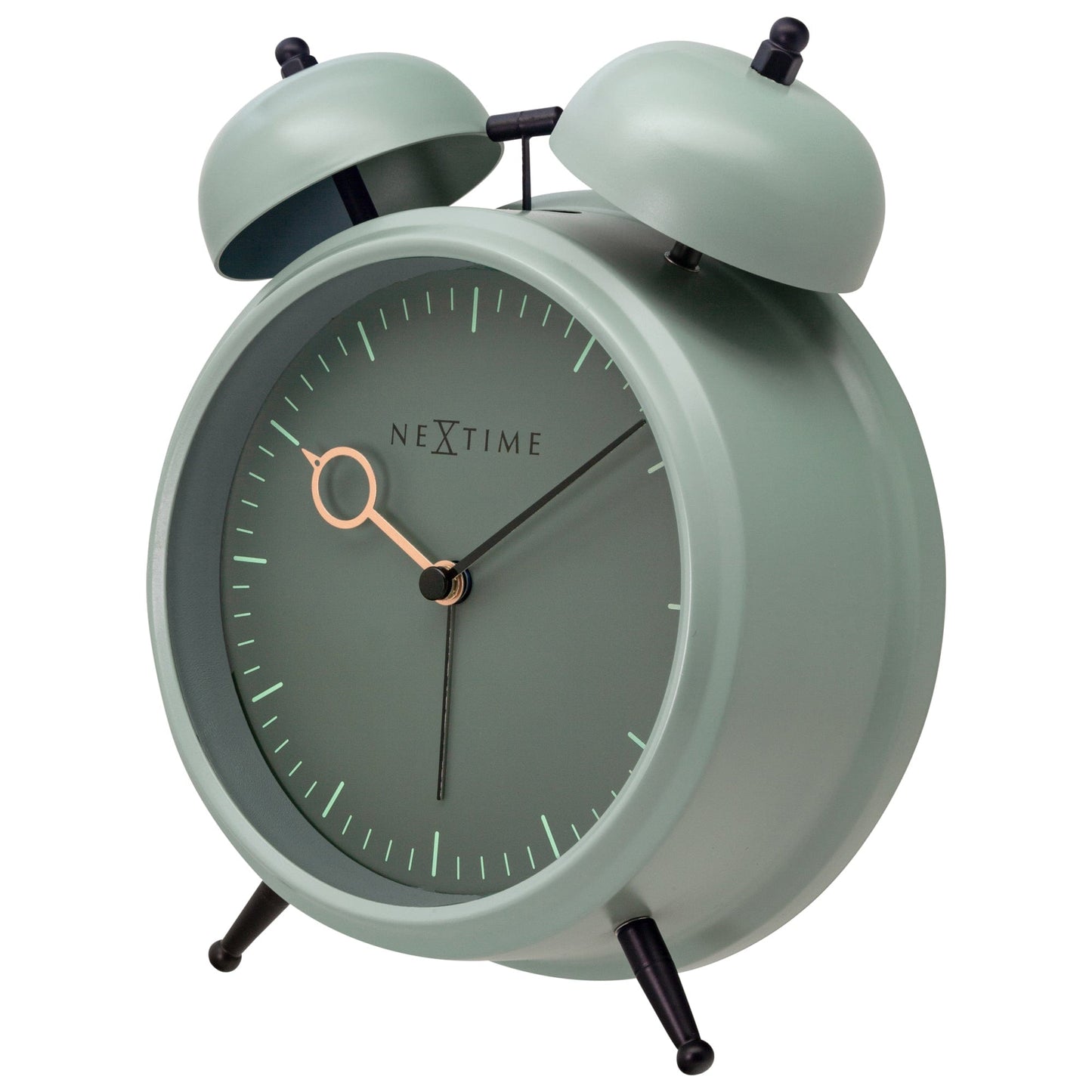 Table Alarm Clock 15x18x7cm - Silent - Light function - Metal "Golden Hour"