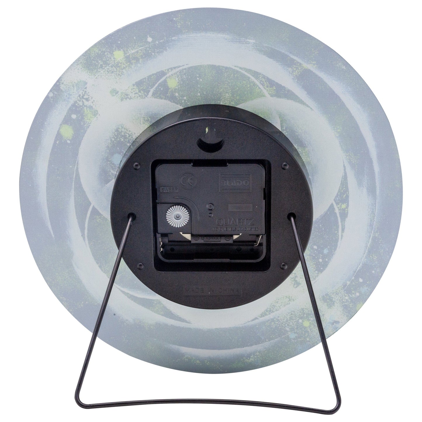 Table/Wall clock 20cm - Silent - Green - Tempered Glass - "Cosmo Table"