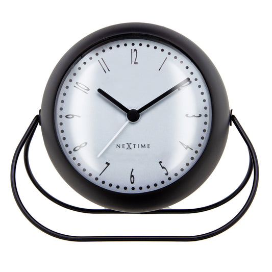 Table Alarm Clock 14x12x8cm-Silent-Metal-NeXtime 'Bubble Alarm Clock'