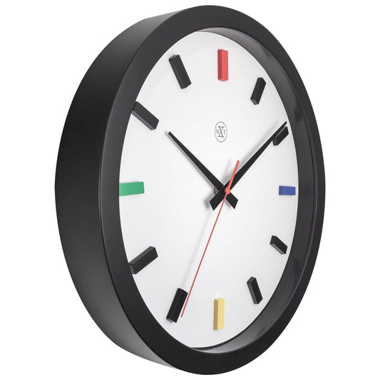 Wall clock 36cm - Silent - Plastic - "Mix"
