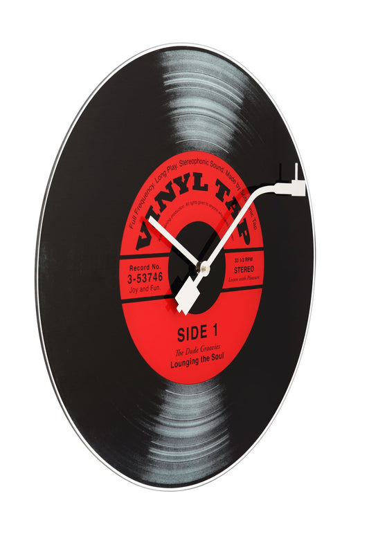 Wall clock - 43 cm - Glass - 'Vinyl Tap'