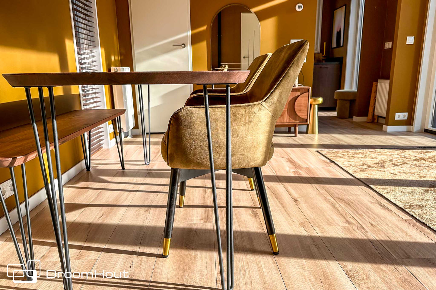 Stoel Tower Living Lenno - forest green - 2 stuks - showroommodel