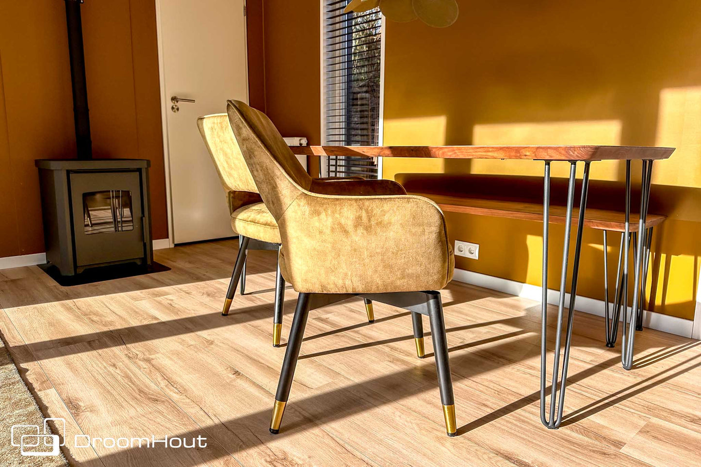 Stoel Tower Living Lenno - forest green - 2 stuks - showroommodel