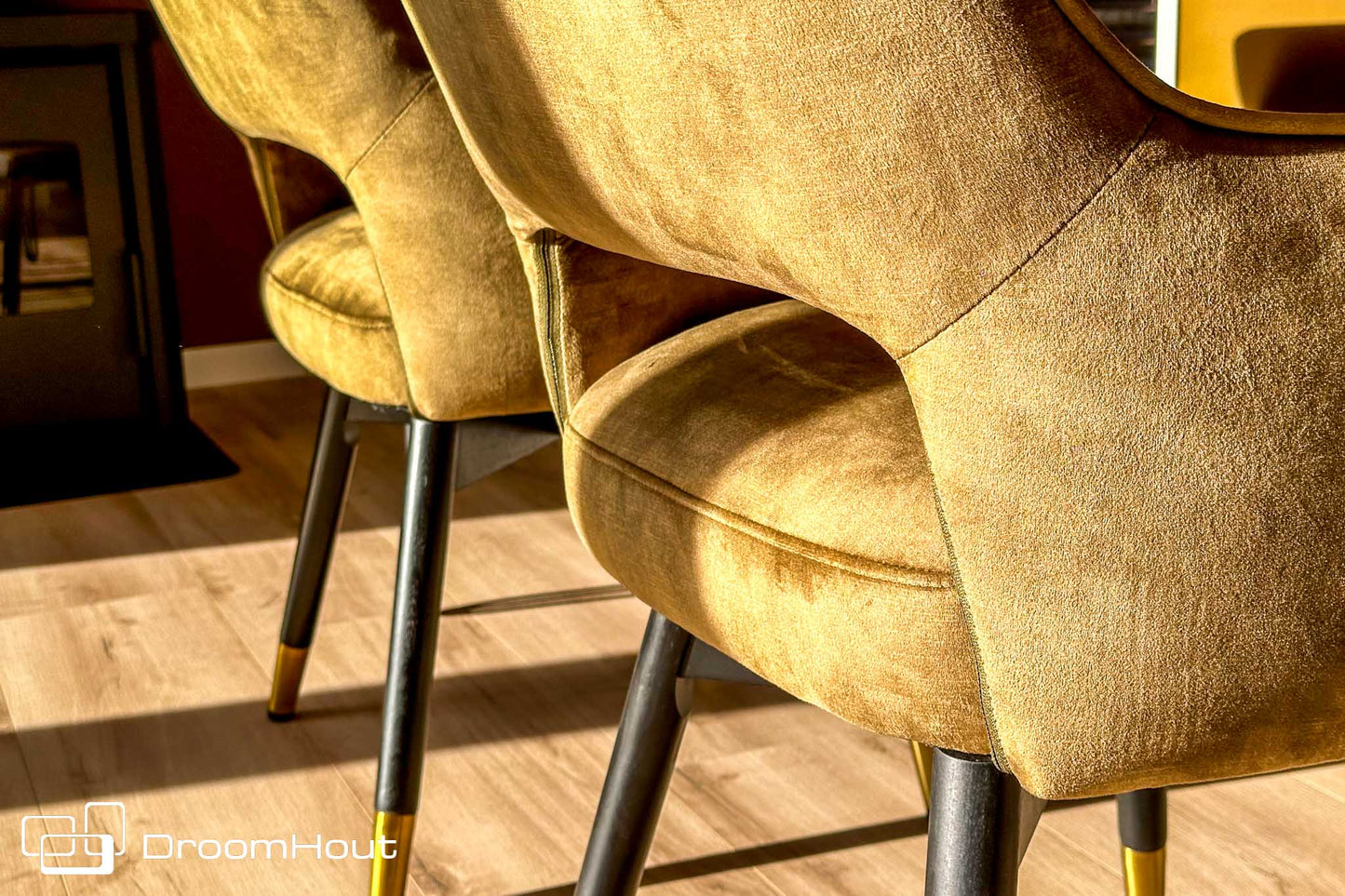 Stoel Tower Living Lenno - forest green - 2 stuks - showroommodel