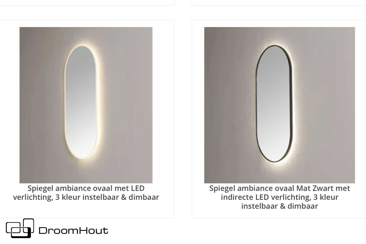 Badkamerspiegel ovaal Ambiance
