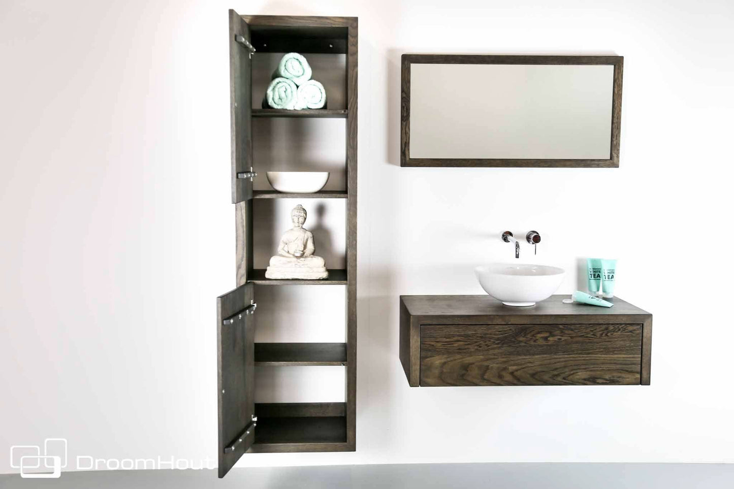 Badkamerspiegel eikenhout Spa